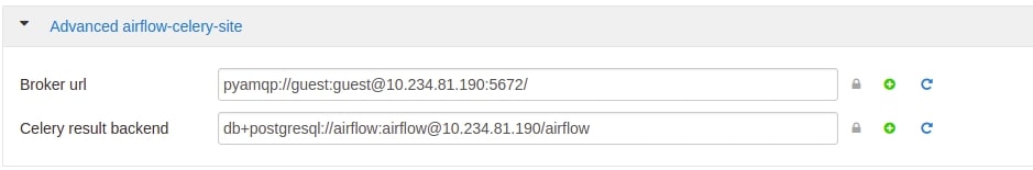 alt Broker URL and Celery result backend for Airflow